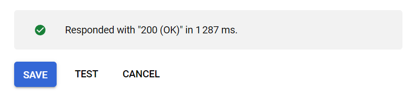 Third step of creating uptime check on GCP Console. Image show successful request to given endpoint.