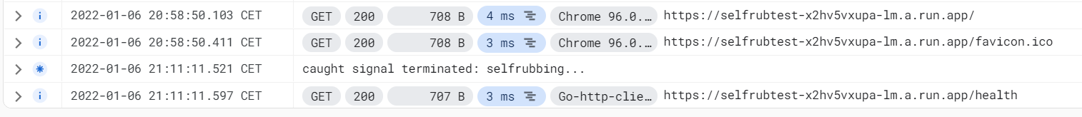 Image showing that sending request to itself works